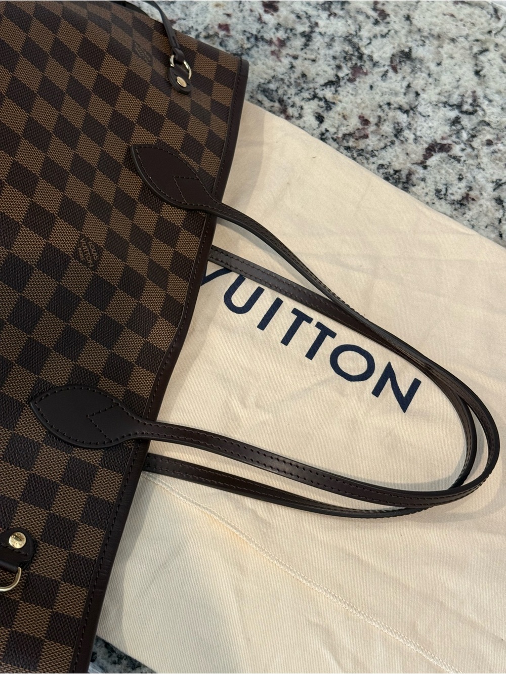 Louis Vuitton Damier Ebene Checkerboard Brown Tote - Picture 7 of 16